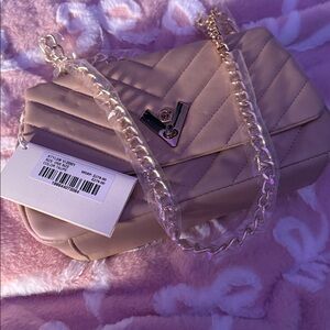Valentino Orlandi Beige Quilted Shoulder Bag